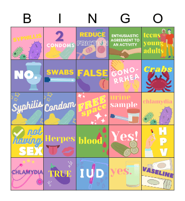 Health Promotions #GetTested2022 Bingo 1 Bingo Card