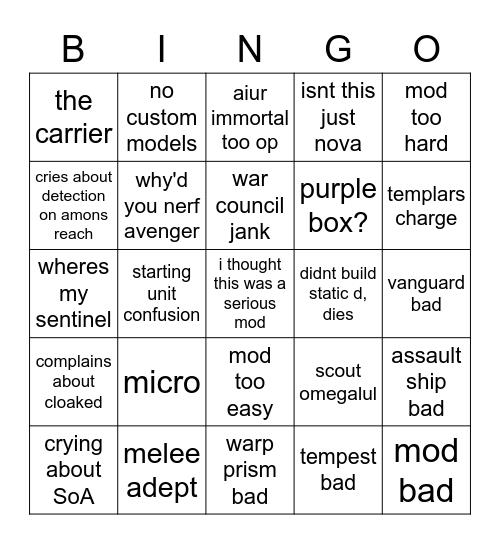 The Bingus Bingo Card