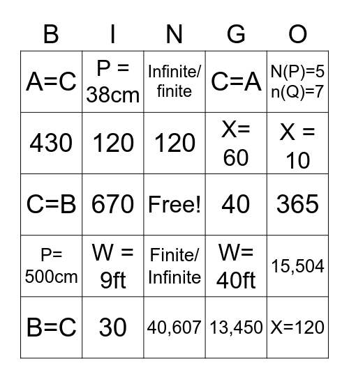 Bingo Card