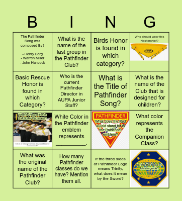 VIRTUAL CAMP BINGO Card