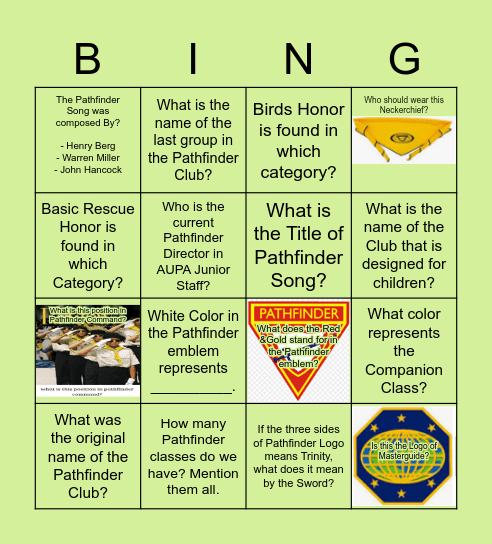 VIRTUAL CAMP BINGO Card