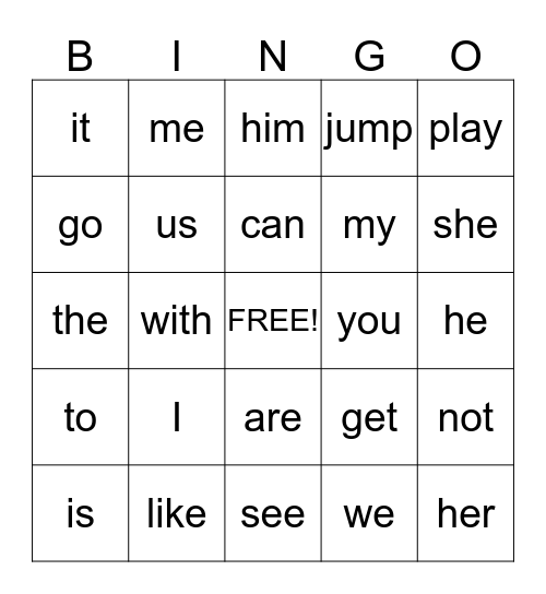 Giovani's Bingo Game Bingo Card