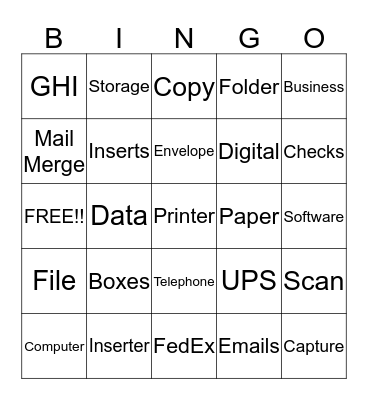 EDM Bingo Card