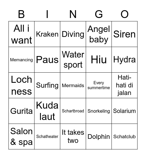 Senja's Bingo Card