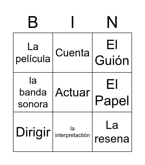 SP BINGO Card