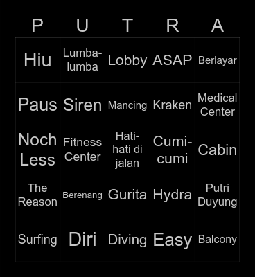 timunIaut Bingo Card