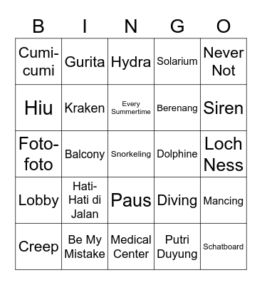 Arkhael Bingo Card