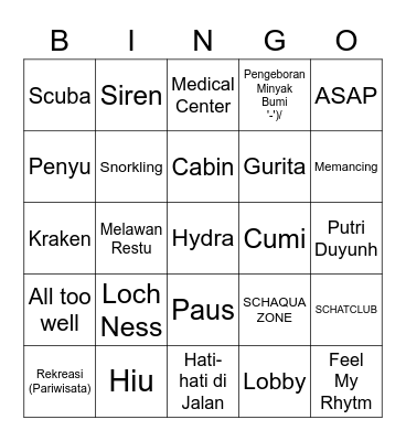 Punya Dami! Bingo Card