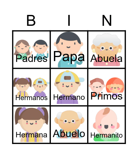 La Familia BINGO Card