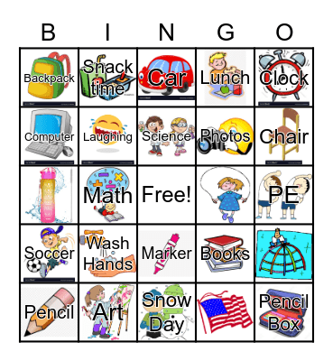FIRST GRADE Bingo Card