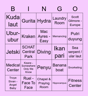 RUNA Bingo Card