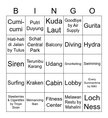 Gavrileon's Bingo Card