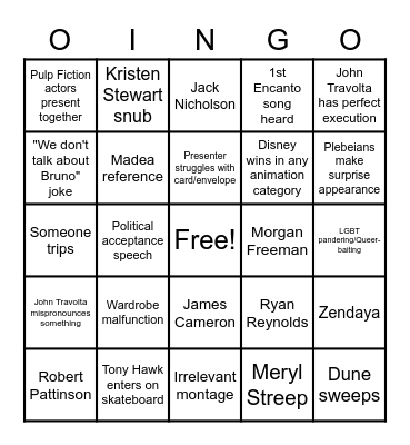 Litttle Goid Man Bingo 2k22 Bingo Card