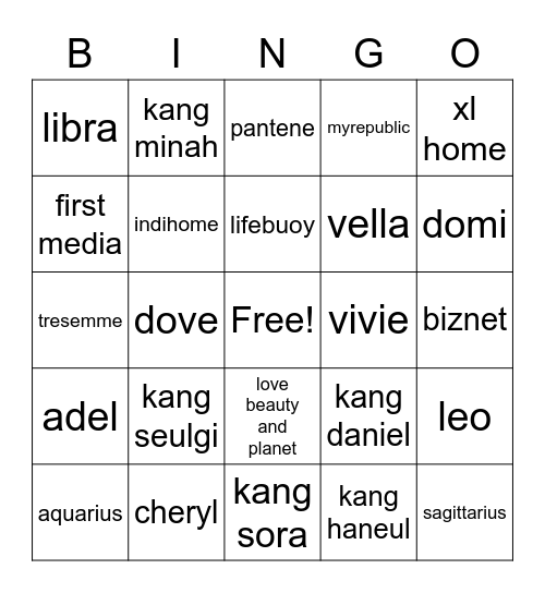 amara ☆ Bingo Card