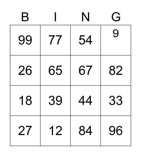 Confucius Bingo Card