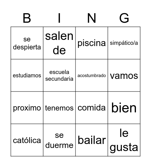 Pobre Ana - SET FOUR Bingo Card