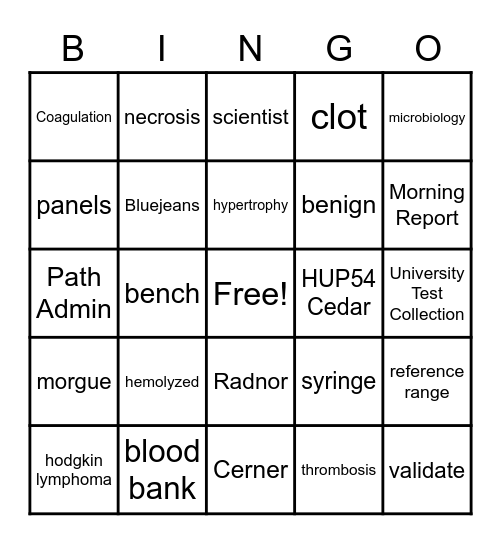 Lab Week 4/27/2022 Bingo Card