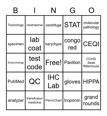 Lab Week 4/29/2022 Bingo Card