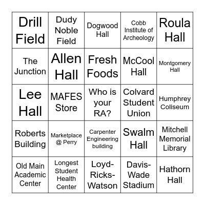 Bingo Bonanza MSU Edition Bingo Card