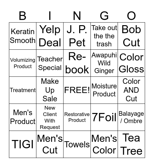 Encore Life Bingo Card