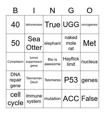 Bio Bingo - Disease Rev Quiz 2 Bingo Card