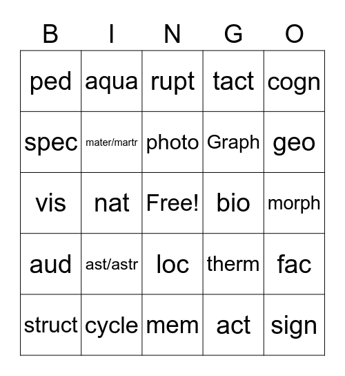 greek-and-latin-roots-bingo-card