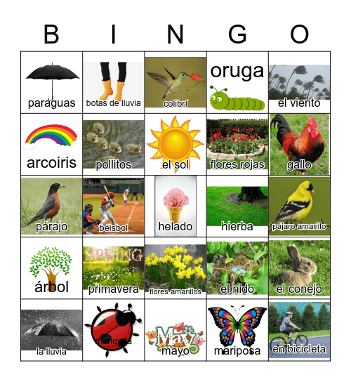 la primavera Bingo Card