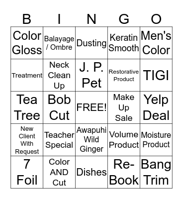 Encore Life Bingo Card