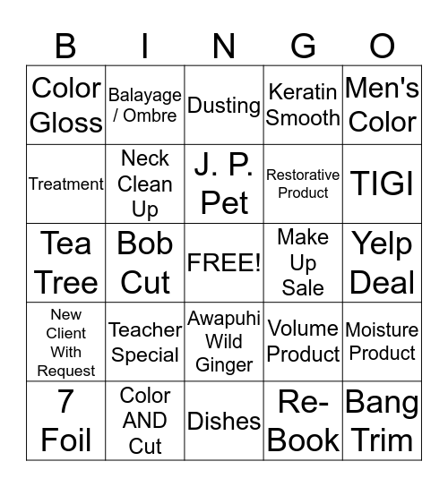 Encore Life Bingo Card