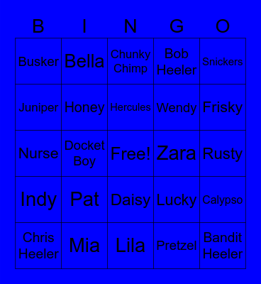 Bluey Bingo Card
