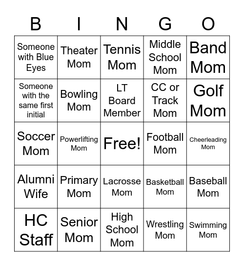 Lady Tigers Icebreaker Bingo Card