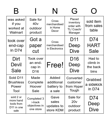 DoItWithHART Bingo Card