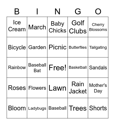 *SPRING HAS SPRUNG* Bingo Card