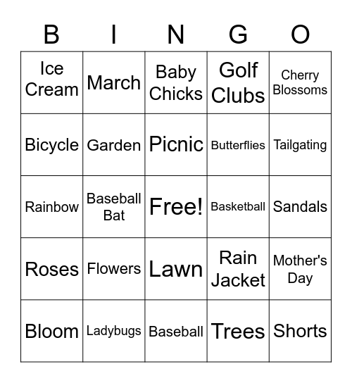 *SPRING HAS SPRUNG* Bingo Card