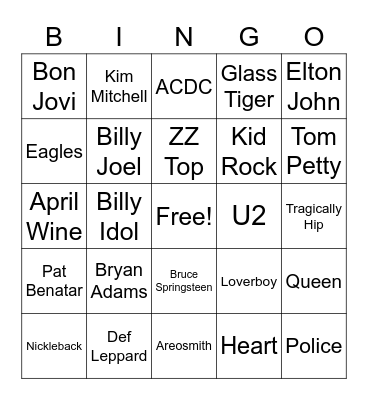 Tanya's BINGO Card Bingo Card