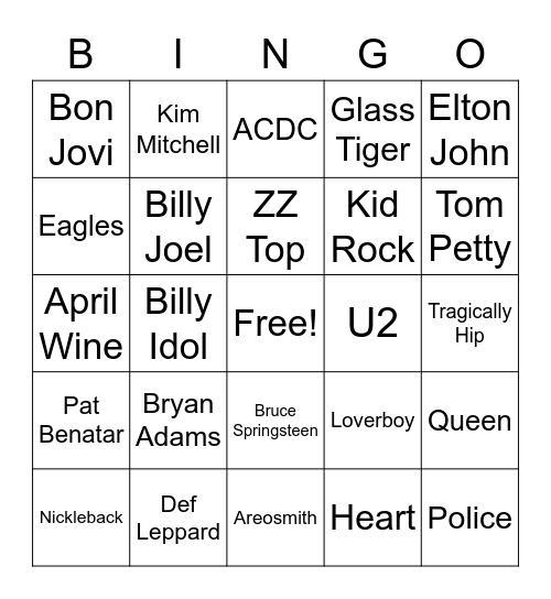 Tanya's BINGO Card Bingo Card