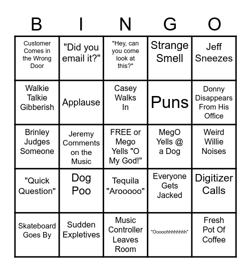 Office Bingo Card