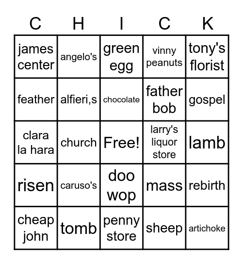 EASTER BINGO Card
