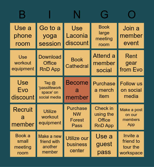 Pass Life Workspace Bingo Card