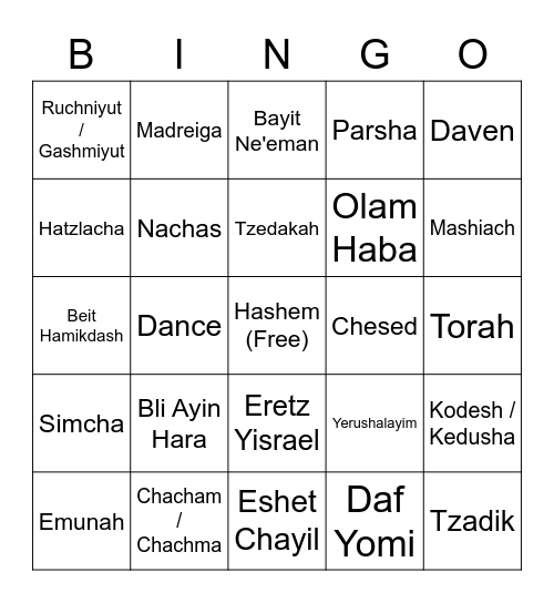 Mrs. Rosen Speech Bingo Card