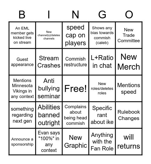 EML Bingo Card