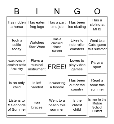 Bingo Card