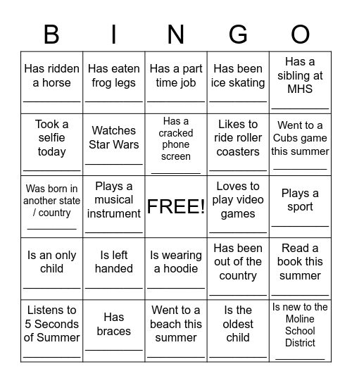 Bingo Card