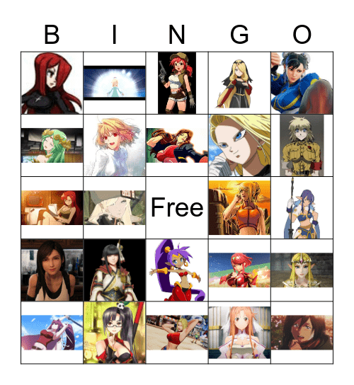 Waifu Bingo Card