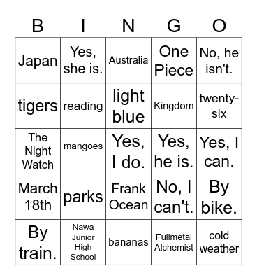 TEACHERS Bingo Card