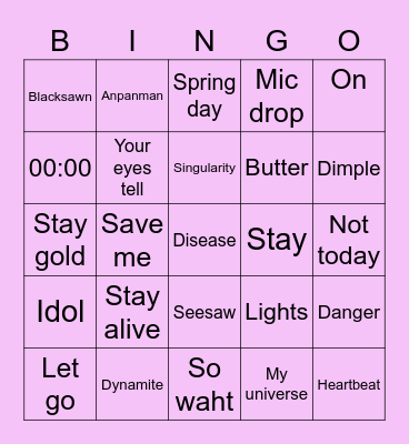 @Yoonie_gstD93 Bingo Card