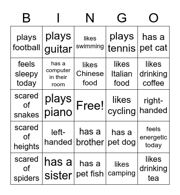 Middle grades bingo Card