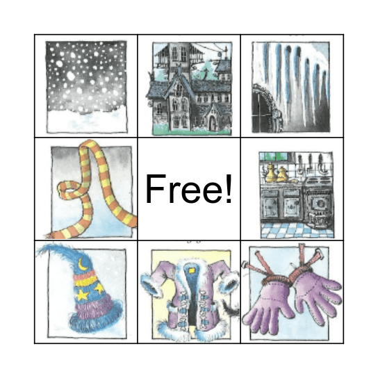 Winnie in Winter Bingo Card