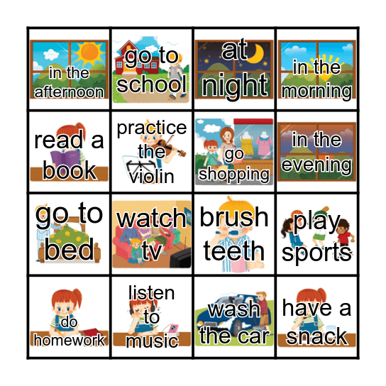 Smart English 4 - units 7&8 Bingo Card