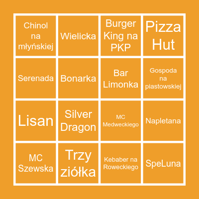 Pyszne Bingo Card
